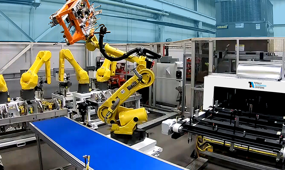 TA Systems Press Load & Unload Robotic Clip Material Handling Applications